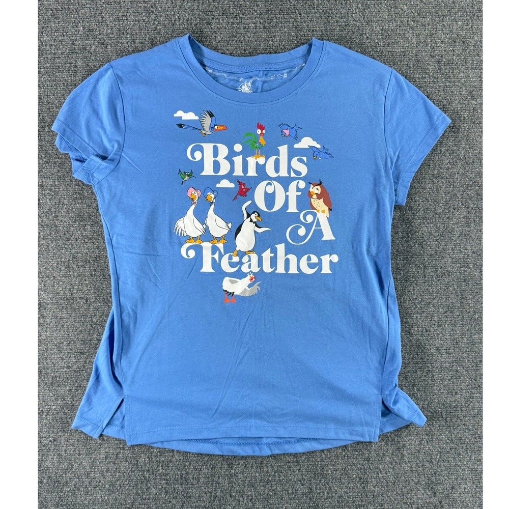 Disney Parks Birds Of A Feather Graphic T-Shirt Blue Small Zazu Hei Hei Penguin